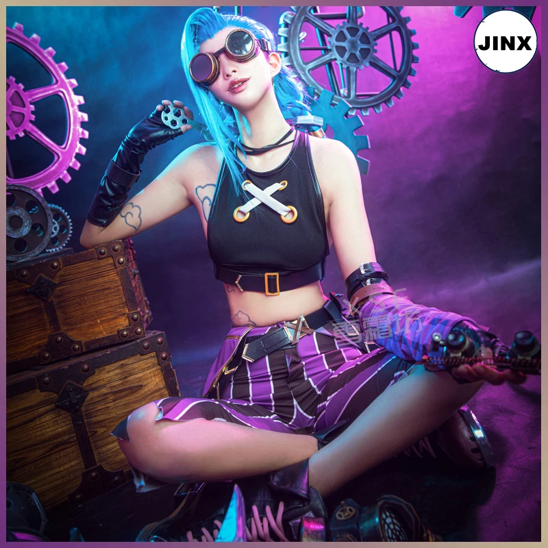 Аниме игра Arcane LOL Runaway Лолита женские костюмы на Хэллоуин трубка топ брюки перчатки тату наклейка набор аксессуаров
Аниме игра Arcane LOL Runaway Лолита женские костюмы на Хэллоуин трубка топ брюки перчатки тату наклейка набор аксессуаров