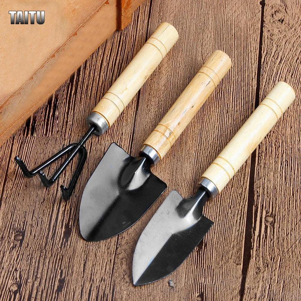 TAITU 3PCS/Set Mini Garden Shovels Claw Tool With Wooden Handles DIY Bonsai Tools For Limited Areas Flower Potted Plant
TAITU 3PCS/Set Mini Garden Shovels Claw Tool With Wooden Handles DIY Bonsai Tools For Limited Areas Flower Potted Plant