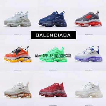 Balenciagas Triple S Clear Sole Black shoes Women Dad Clear Sole White Trainers Fashion Neon Green Sneakers B56 
Balenciagas Triple S Clear Sole Black shoes Women Dad Clear Sole White Trainers Fashion Neon Green Sneakers B56