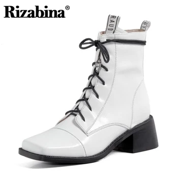 Rizabina New Women Ankle Boots Square Toe Real Leather Square Heel Winter Autumn Shoes Women Party Footwear Size 33-40
Rizabina New Women Ankle Boots Square Toe Real Leather Square Heel Winter Autumn Shoes Women Party Footwear Size 33-40