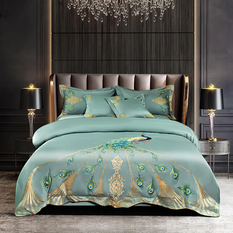 Vintage Chic Peacock Embroidery Comforter Cover US Queen King Oversize 800TC Egyptian Cotton Soft Bedding Bed Sheet Pillowcases
Vintage Chic Peacock Embroidery Comforter Cover US Queen King Oversize 800TC Egyptian Cotton Soft Bedding Bed Sheet Pillowcases