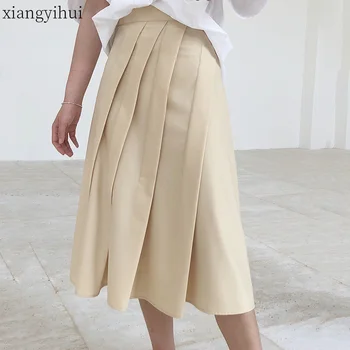 High Waist Summer Blue Hem Pleated Skirt Women Office Ladies Elegant Midi Skirts 2020 Fashion Ruched Design Streetwear
High Waist Summer Blue Hem Pleated Skirt Women Office Ladies Elegant Midi Skirts 2020 Fashion Ruched Design Streetwear