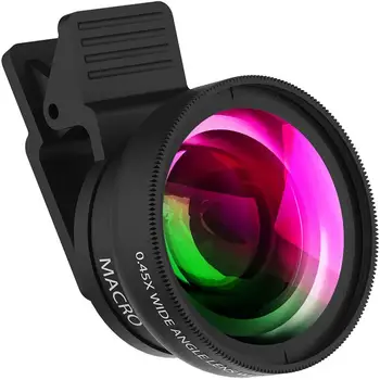 new4K HD Super 12.5X Macro Lens for Smartphone Anti-Distortion 0.45X Wide Angle Lens Optical Glass Mobile Phone Camera Lente Kit
new4K HD Super 12.5X Macro Lens for Smartphone Anti-Distortion 0.45X Wide Angle Lens Optical Glass Mobile Phone Camera Lente Kit