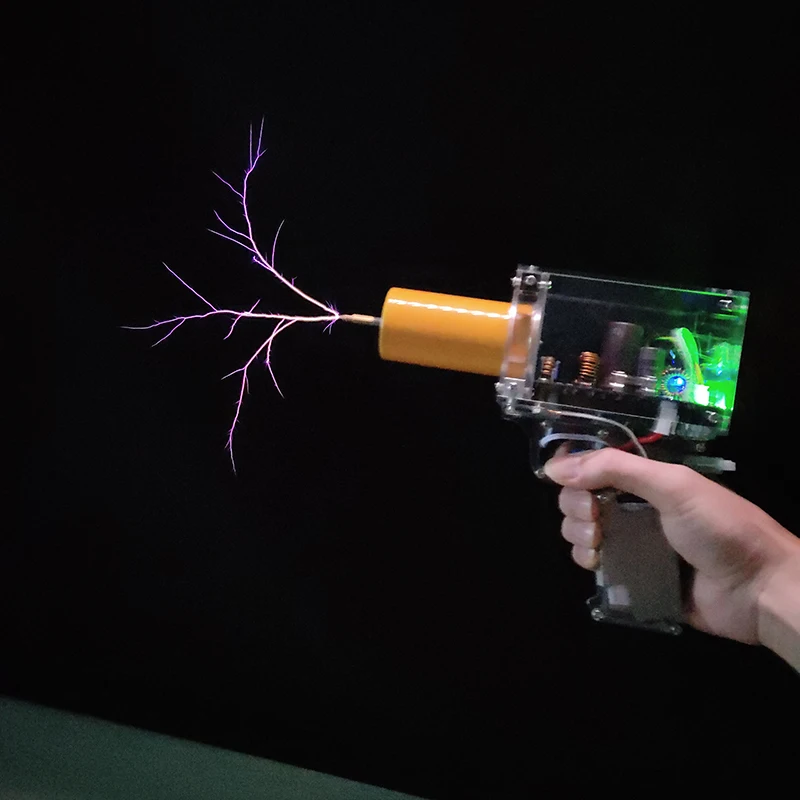 

Portable Hand-held Tesla Coil, Artificial lightning in Hand,Scientific Experiment Toy, 13cm Long Arc Touchable Lightning