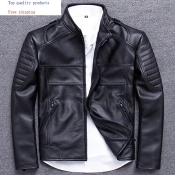 2020 New Real Genuine Leather Jacket Men Biker Motorcycle Cow Leather Jackets Spring Autumn Cowhide Leather Coat 1820 KJ3211
2020 New Real Genuine Leather Jacket Men Biker Motorcycle Cow Leather Jackets Spring Autumn Cowhide Leather Coat 1820 KJ3211