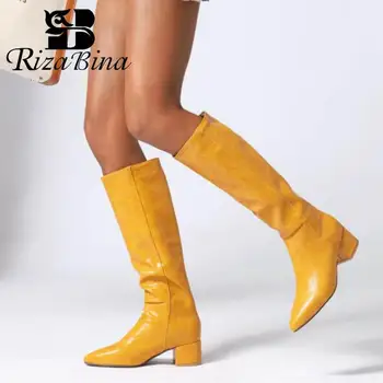 RIZABINA 5 Color Knee High Boots Women Plus Size 34-47 Winter Keep Warm Fur Shoes Women Pointed Toe Fashion Square Heels Boots
RIZABINA 5 Color Knee High Boots Women Plus Size 34-47 Winter Keep Warm Fur Shoes Women Pointed Toe Fashion Square Heels Boots