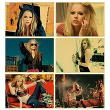 Avril постер певица рок звезда ретро крафт бумага Кафе Декор