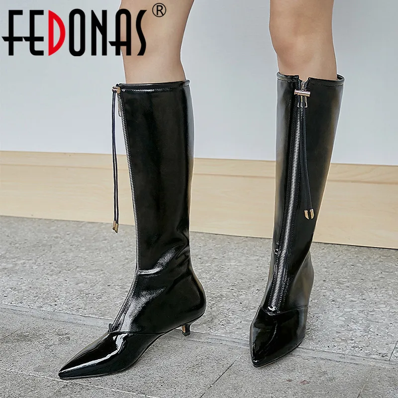 FEDONAS Tied Elegant Women Euro Genuine Leather Knee High Boots Sexy Party Night Club Shoes Woman Winter Warm High Heels
FEDONAS Tied Elegant Women Euro Genuine Leather Knee High Boots Sexy Party Night Club Shoes Woman Winter Warm High Heels