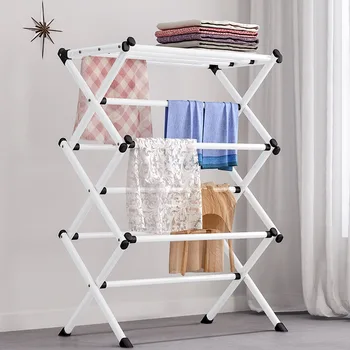 Foldable Metal Coat Rack Portable Living Room Drying Rack White Towel Shelf Clothing Rack Floor Easy Assembled Clothes Hanger 
Foldable Metal Coat Rack Portable Living Room Drying Rack White Towel Shelf Clothing Rack Floor Easy Assembled Clothes Hanger