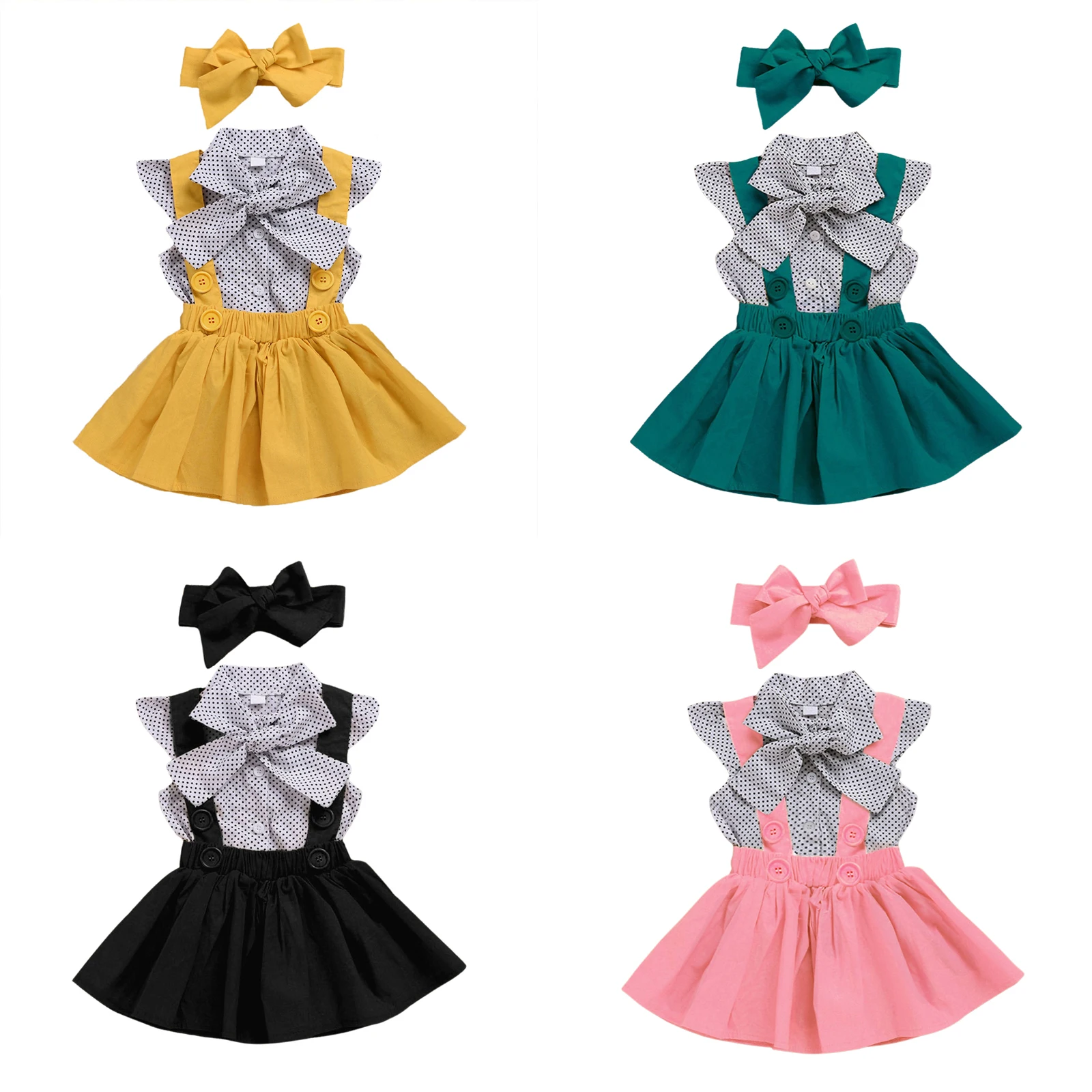 Фото FOCUSNORM От 0 до 5 лет летняя одежда для девочек Комплекты одежды из 3 предметов