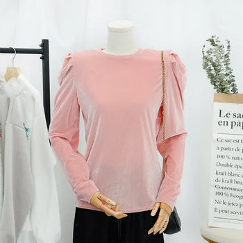 Long Puff Sleeve Bright O-neck Womens Blouse and Tops Solid Spring KPOP Blouses Female 2020 Fashion Autumn Slim Top Ladies Pink
Long Puff Sleeve Bright O-neck Womens Blouse and Tops Solid Spring KPOP Blouses Female 2020 Fashion Autumn Slim Top Ladies Pink