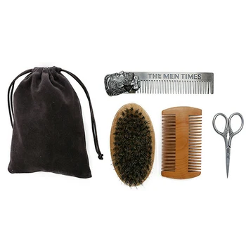 4pcs Grooming Brush Comb Barber Shop Home Mustache Styling Goatee Salon With Bag Shaving Scissor Manual Beard Trimming Kit Tool
4pcs Grooming Brush Comb Barber Shop Home Mustache Styling Goatee Salon With Bag Shaving Scissor Manual Beard Trimming Kit Tool