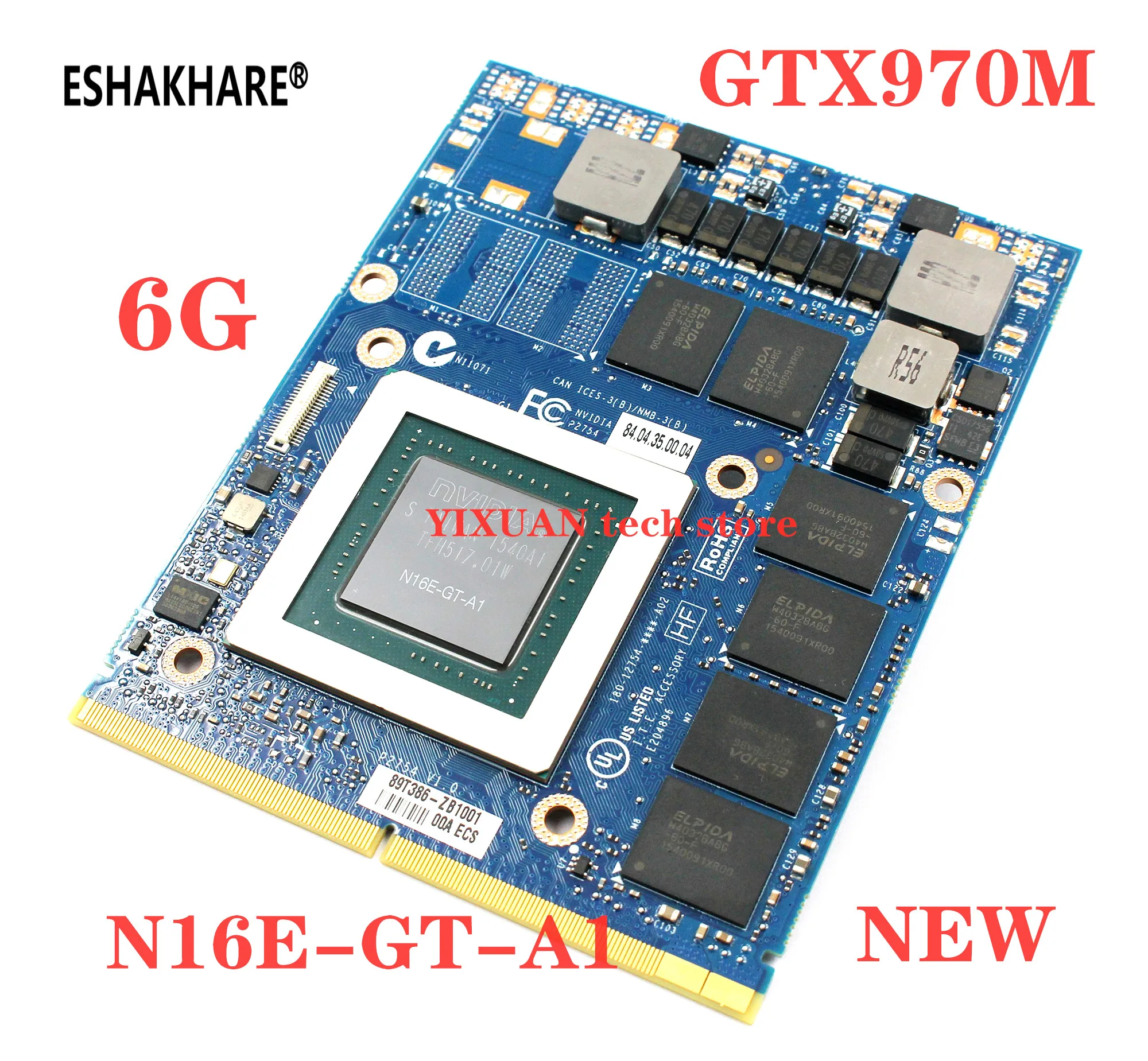 Видеокарта GTX 970M GTX970M N16E GT A1 6GB DDR5 для DELL M17X M18X R2 R3 R5 MSI 16F3 16F4 1762 1763 100%