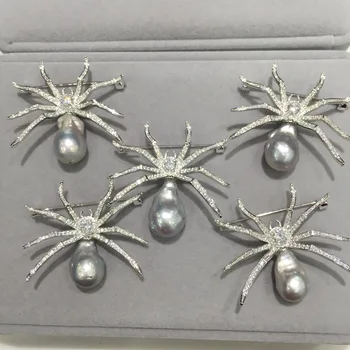 Spider Design With Grey Color Natural Baroque Pearl Brooch Jewelry For Women Gifts
Spider Design With Grey Color Natural Baroque Pearl Brooch Jewelry For Women Gifts