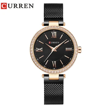 Luxury Brand CURREN Fashion Stainless Steel Bracelet Women Watches Ladies Dress Rhinestone Quartz Female Clock reloj mujer Gift
Luxury Brand CURREN Fashion Stainless Steel Bracelet Women Watches Ladies Dress Rhinestone Quartz Female Clock reloj mujer Gift