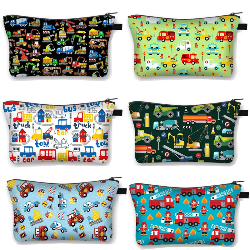 Cartoon Firetruck Car Excavator Cosmetic Case Women Makeup Bag Lipstick Storage Toiletries Bags Kawaii Cosmetic Bag Girl Clutch
Cartoon Firetruck Car Excavator Cosmetic Case Women Makeup Bag Lipstick Storage Toiletries Bags Kawaii Cosmetic Bag Girl Clutch