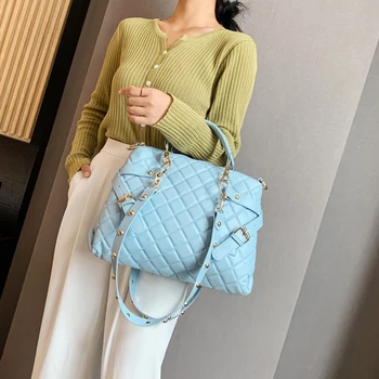 Rhombus Lattice Women Messenger Bags Female Plaid Tote Bag Large Capacity Leather Shoulder Crossbody Bags Diamond Lady Handbags 
Rhombus Lattice Women Messenger Bags Female Plaid Tote Bag Large Capacity Leather Shoulder Crossbody Bags Diamond Lady Handbags