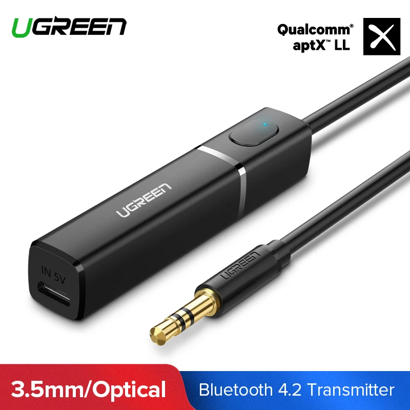 Ugreen Bluetooth Transmitter 4.2 TV Headphone PC APTX 3.5mm Aux SPDIF 3.5 Jack Adapter Optical Audio Music Bluetooth Transmitter
Ugreen Bluetooth Transmitter 4.2 TV Headphone PC APTX 3.5mm Aux SPDIF 3.5 Jack Adapter Optical Audio Music Bluetooth Transmitter
