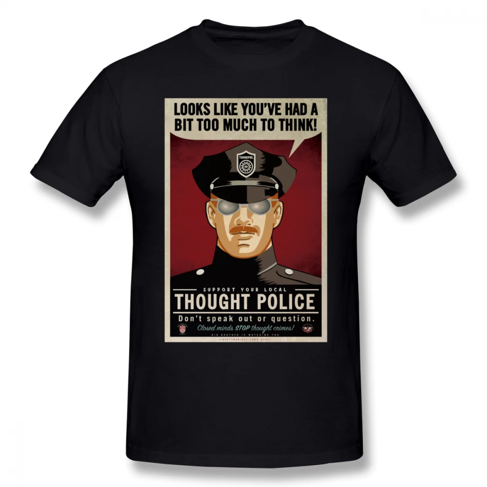 one yona Police T Shirt Thought Police T-Shirt Print Short Sleeve Tee Shirt 6xl Men Funny 100 Cotton Basic Tshirt 
one yona Police T Shirt Thought Police T-Shirt Print Short Sleeve Tee Shirt 6xl Men Funny 100 Cotton Basic Tshirt