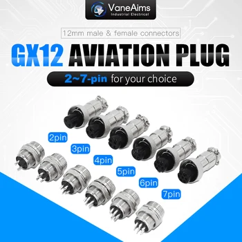 GX12 2/3/4/5/6/7 Pin Male + Female 12mm Circular Aviation Socket Plug Wire Panel Connector Small industrial socket adapter
GX12 2/3/4/5/6/7 Pin Male + Female 12mm Circular Aviation Socket Plug Wire Panel Connector Small industrial socket adapter