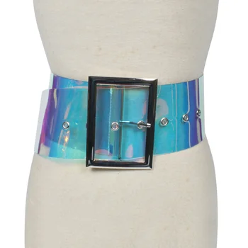 PVC Waistband Wide Cincher Pin Buckle Women Belt Casual Decorative Dress Transparent Fashion Girls Rainbow Adjustable Adult
PVC Waistband Wide Cincher Pin Buckle Women Belt Casual Decorative Dress Transparent Fashion Girls Rainbow Adjustable Adult
