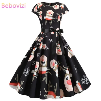Bebovizi Women Clothes 2019 Autumn Winter Dresses Fawn Print Black O-Neck Vestidos Casual Plus Size Vintage Elegant Party Dress
Bebovizi Women Clothes 2019 Autumn Winter Dresses Fawn Print Black O-Neck Vestidos Casual Plus Size Vintage Elegant Party Dress