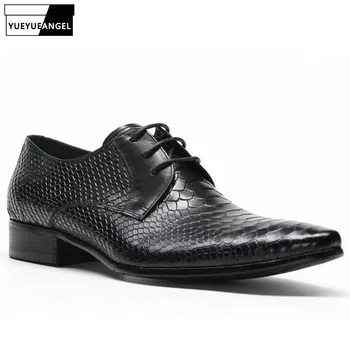 Men Flats Genuine Leather Shoes Luxury Brand Business Snake Pattern Black Lace Up Dress Shoe Men Bridegroom Wedding Shoes Derby
Men Flats Genuine Leather Shoes Luxury Brand Business Snake Pattern Black Lace Up Dress Shoe Men Bridegroom Wedding Shoes Derby