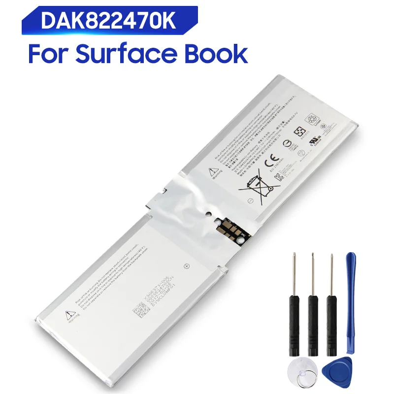 Original Replacement Battery For Microsoft Surface Book 1703 DAK822470K Genuine Tablet Battery 2387mAh
Original Replacement Battery For Microsoft Surface Book 1703 DAK822470K Genuine Tablet Battery 2387mAh