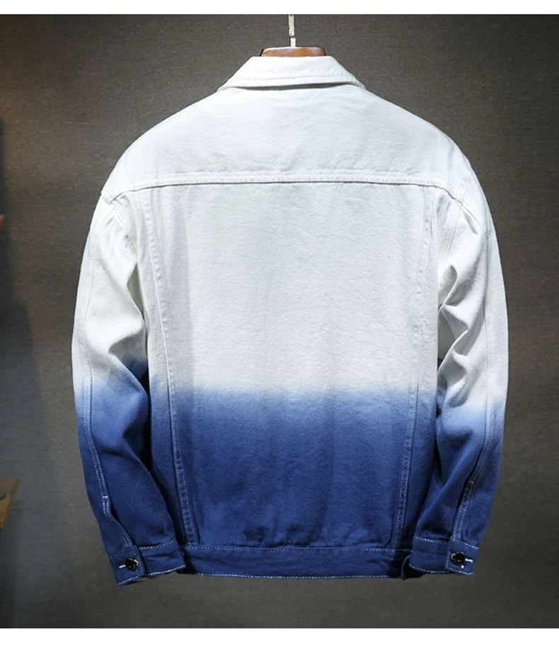 Waliicorners denim jacket hip hop Streetwear fashion loose men women couples gradient red blue black white design jeans jacket 12 Hcca32e4fb4c2452f8b4d4b4c69d8bf67o