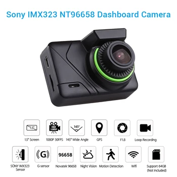 Mini Wi-Fi GPS Vehicle Dash Cam HD 1080P Car Dash Camera DVR Recorder 1.5" 145° NT96658 30FPS Night Vision Car Video Dashcam
Mini Wi-Fi GPS Vehicle Dash Cam HD 1080P Car Dash Camera DVR Recorder 1.5" 145° NT96658 30FPS Night Vision Car Video Dashcam