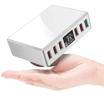 6 Ports USB Charger QC 3.0 Fast Charging Smart LCD Digital Display Multi-Port Travel Charger Station Quick Charge USB Charging
6 Ports USB Charger QC 3.0 Fast Charging Smart LCD Digital Display Multi-Port Travel Charger Station Quick Charge USB Charging