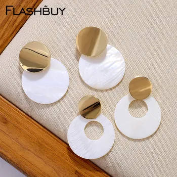 Flashbuy Trendy Shell Round Drop Earrings For Women Fashion Gold Metal Hollow Statement Earring Jewelry Party Accessories
Flashbuy Trendy Shell Round Drop Earrings For Women Fashion Gold Metal Hollow Statement Earring Jewelry Party Accessories