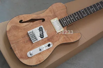 Top quality FDTL-2054 original color solid Ash body with quilted maple veneer cover F hollow rosewood fretboard TL electric guitar, Free shipping 
Top quality FDTL-2054 original color solid Ash body with quilted maple veneer cover F hollow rosewood fretboard TL electric guitar, Free shipping