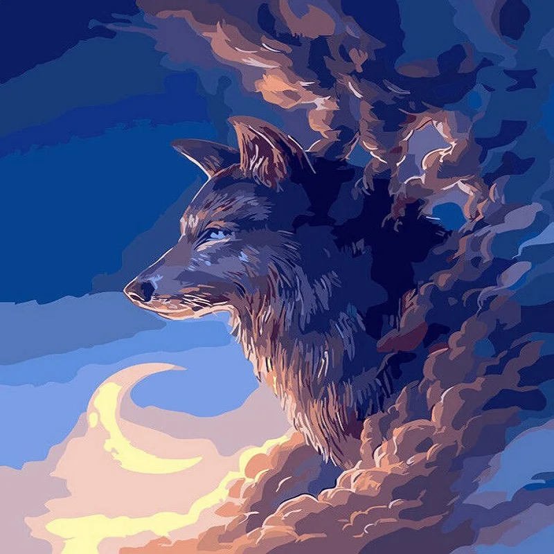 Painting By Number Wolf Animal Acrylic Paints Oil Picture With Frame Handmade For Adults Canvas DIY Craft Kits Home Decoration
Painting By Number Wolf Animal Acrylic Paints Oil Picture With Frame Handmade For Adults Canvas DIY Craft Kits Home Decoration