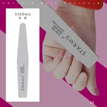 1 pçs/vender meia-lua-em forma de arquivo de unhas amortecedor de unhas lavável moagem polimento lixamento manicure pedicure ferramentas da arte do prego(China)