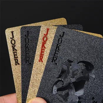 Poker Cards Waterproof Creative Black Gold Collective Playing Cards Outdoor Entertainment Party Toy
Poker Cards Waterproof Creative Black Gold Collective Playing Cards Outdoor Entertainment Party Toy