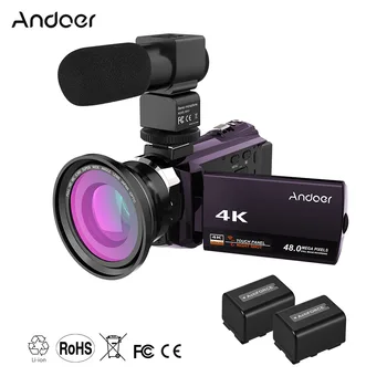 Andoer WiFi Digital Video Camera 4K 1080P 48MP Camera Camcorder Recorder w/2pcs Rechargeable Batteries 0.39X Wide Angle Lens Mic
Andoer WiFi Digital Video Camera 4K 1080P 48MP Camera Camcorder Recorder w/2pcs Rechargeable Batteries 0.39X Wide Angle Lens Mic
