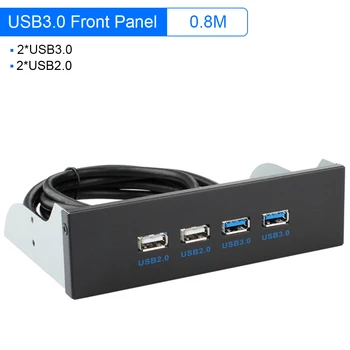 5.25" PC Desktop Chassis Front Panel USB Hub Connector Adapter 2*USB 3.0 Port 2*USB 2.0 Port for Computer Case CD Drive Pan
5.25" PC Desktop Chassis Front Panel USB Hub Connector Adapter 2*USB 3.0 Port 2*USB 2.0 Port for Computer Case CD Drive Pan