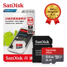 

SanDisk Memory card 16gb 32gb 64gb 128gb 256gb Ultra A1 SDHC/SDXC microsd 98mb/s UHS-I Class10 flash TF/SD U1 micro SD Card