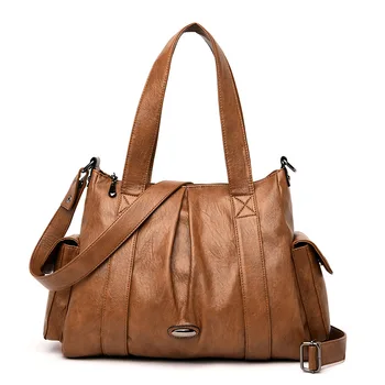 Vintage Luxury Handbags Popular Ruched Genuine Leather Bag Big Size Shoulder Bags For Women Messenger Bags Lady Tote Bag
Vintage Luxury Handbags Popular Ruched Genuine Leather Bag Big Size Shoulder Bags For Women Messenger Bags Lady Tote Bag