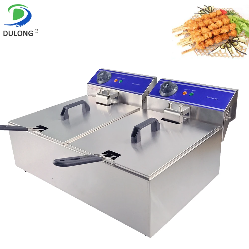Commercial 20L Deep Fryer Double Tank Electric Frying Machine Multi-Function Use Fat Fryer Firde Potato Chips
Commercial 20L Deep Fryer Double Tank Electric Frying Machine Multi-Function Use Fat Fryer Firde Potato Chips