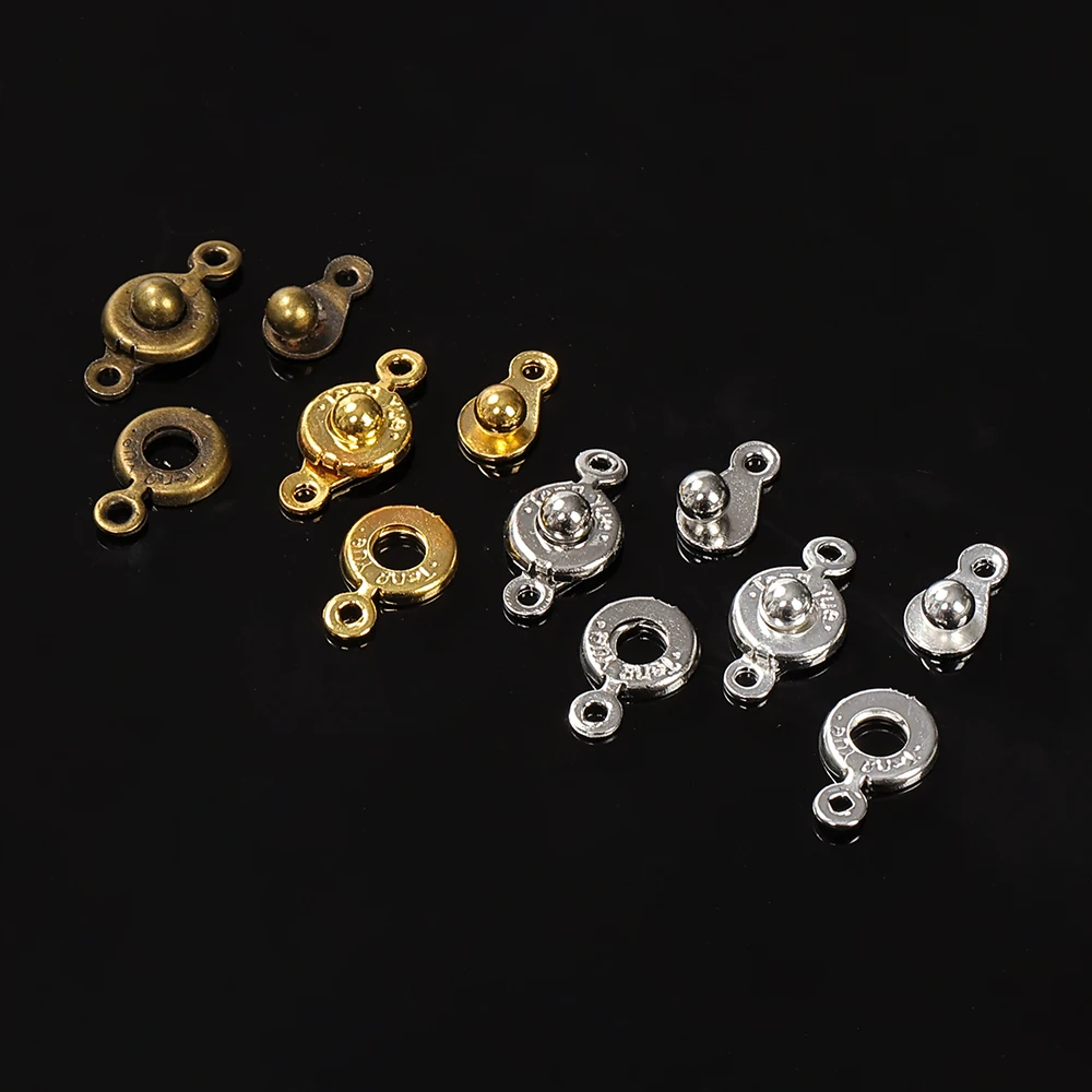 20pcs Metal End Clasp Connector Pearl Snap Buckle fitting Bracelet Necklace Closure for DIY Jewelry Making Findings Supplier
20pcs Metal End Clasp Connector Pearl Snap Buckle fitting Bracelet Necklace Closure for DIY Jewelry Making Findings Supplier