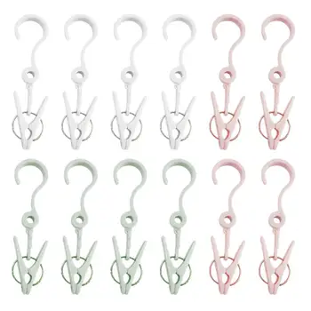 12 Pcs Plastic Detachable Clothespins With Hook Multifunction Portable Travel Clothes Clips For Towel Sock Underwear
12 Pcs Plastic Detachable Clothespins With Hook Multifunction Portable Travel Clothes Clips For Towel Sock Underwear