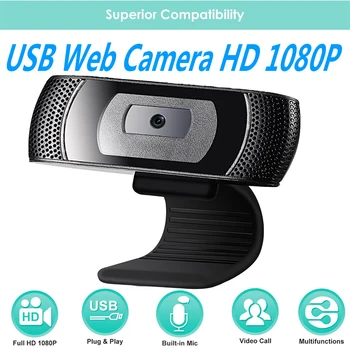 USB HD 1080P Webcam Built-in Microphone High-end Video Call Computer Peripheral Web Camera For PC Laptop 12-24 Hours Shipping
USB HD 1080P Webcam Built-in Microphone High-end Video Call Computer Peripheral Web Camera For PC Laptop 12-24 Hours Shipping