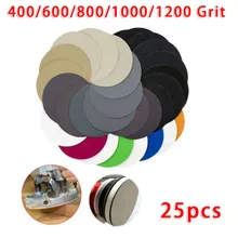 25Pcs 5inch 125mm Round Sandpaper Wet Dry Sanding Disc Sand Sheet Hook Loop Pad 400-1200 Grit Metal Polishing Pad Grinding Tool
25Pcs 5inch 125mm Round Sandpaper Wet Dry Sanding Disc Sand Sheet Hook Loop Pad 400-1200 Grit Metal Polishing Pad Grinding Tool