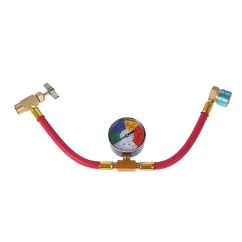 R1234Yf Refrigerant Charge Hose Kit, with 1/2 Acme Lh Can Opener Tap, Air Condition Refrigerant Charging Pipe and Gauge
R1234Yf Refrigerant Charge Hose Kit, with 1/2 Acme Lh Can Opener Tap, Air Condition Refrigerant Charging Pipe and Gauge