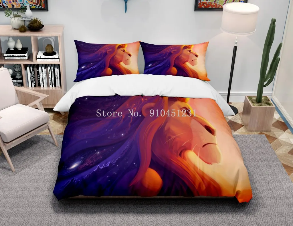 Cartoon Disney Lion King Simba Bedding Set Duvet Covers Pillowcases Bed Comforter Cover Baby Children Adult Boys Gift Bedclothes Cartoon Disney Lion King Simba Bedding Set Duvet Covers Pillowcases Bed Comforter Cover Baby Children Adult Boys Gift Bedclothes