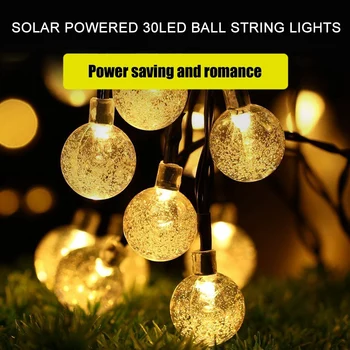 30LED Solar Powered Globe Balls String Lights With Spike Fit For Garden Lighting Window Display And Festival Lighting Decor
30LED Solar Powered Globe Balls String Lights With Spike Fit For Garden Lighting Window Display And Festival Lighting Decor
