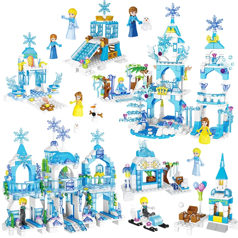 Princess Elsa Ice Castle Building Blocks Compatible Legoinglys Friends for Girls House Anna Figures Bricks Children Toy
Princess Elsa Ice Castle Building Blocks Compatible Legoinglys Friends for Girls House Anna Figures Bricks Children Toy