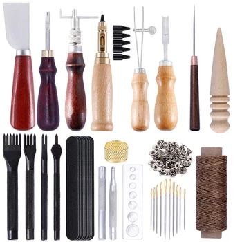 LMDZ DIY Leather Craft Tool Set Kit Hand Sewing Stitching Punch Carving Work Saddle punching Cutting tool Shoemaker Repair Tool
LMDZ DIY Leather Craft Tool Set Kit Hand Sewing Stitching Punch Carving Work Saddle punching Cutting tool Shoemaker Repair Tool